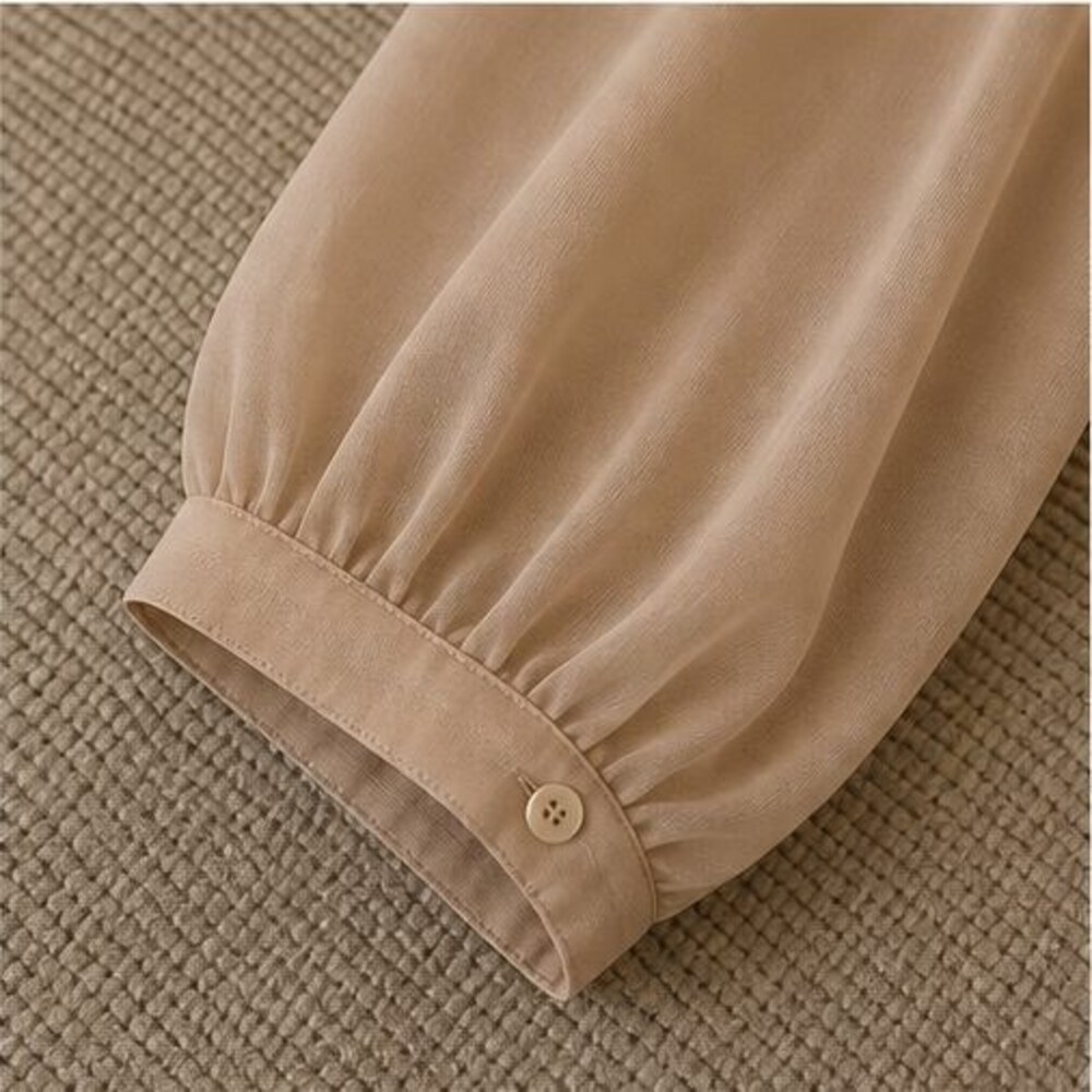 Camel Button Blouse - Picture 5 of 6